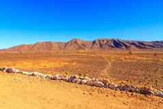 美丽的摩洛哥景观撒哈拉沙漠沙漠石头天空