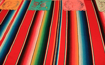 墨西哥雨披帽子头骨背景聚会五五月装饰彩旗