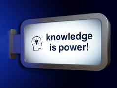 学习概念知识力量!头灯泡广告牌背景