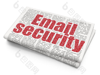 安全概念电子邮件安全报纸背景