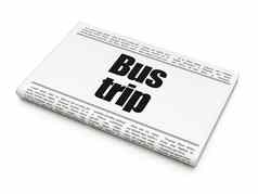 旅游概念报纸标题公共汽车旅行