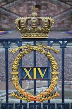 栅栏皇家宫皇冠斯德哥尔摩瑞典