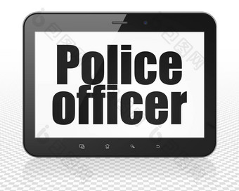 法律概念平板电脑电脑警察官显示