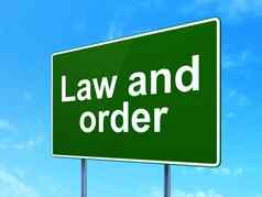 法律概念法律订单路标志背景