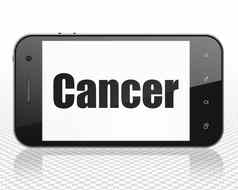 医疗保健概念智能手机癌症显示