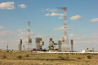 猎物baikonur航天站哈萨克斯坦发射垫空间航天飞机可重用的