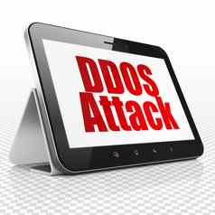 安全概念平板电脑电脑DDoS攻击显示