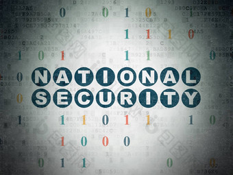 安全概念国家安全数字数据纸背景