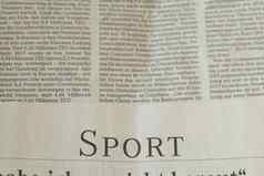 报纸文本体育运动
