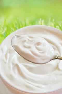陶瓷碗白色酸奶