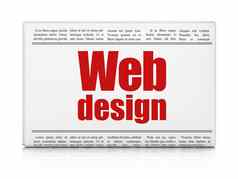网络设计概念报纸标题网络设计