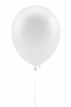 白色气球孤立的
