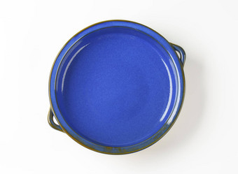 轮蓝色的陶瓷菜