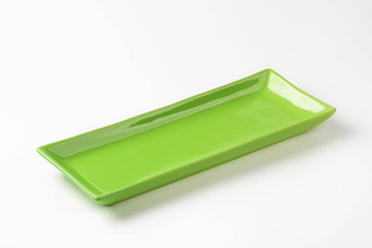 矩形绿色陶瓷盘
