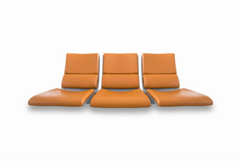 橙色皮革座位