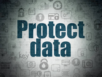 隐私概念<strong>保护</strong>数据数字数据纸背景