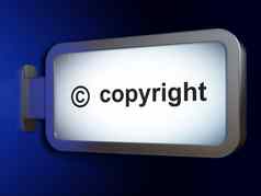 法律概念版权版权广告牌背景