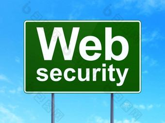 网络发展概念网络安全路标志背景