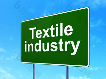 减少加工概念纺织行业路标志背景