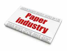 减少加工概念报纸标题纸行业