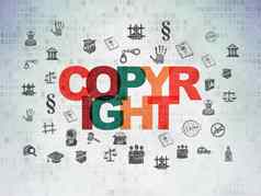 法律概念版权数字数据纸背景