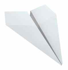 折纸纸飞机白色背景