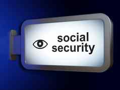 隐私概念社会安全眼睛广告牌背景