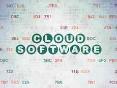 云网络概念云软件数字数据纸背景