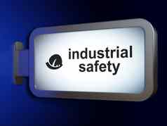 建设概念工业安全安全头盔广告牌背景