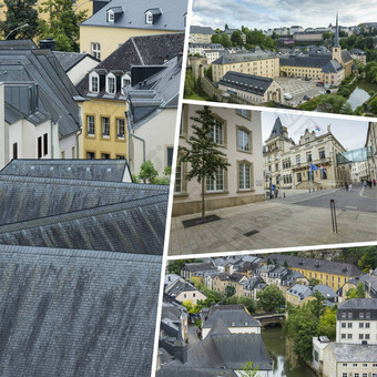 拼贴画卢森堡图片旅行背景照片