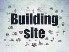 建筑建设概念建筑网站数字数据纸背景
