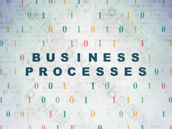 业务概念业务流程数字数据纸背景