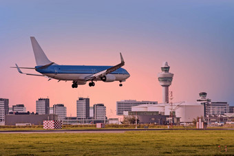 <strong>飞机着陆</strong>schiphol机场阿姆斯特丹荷兰