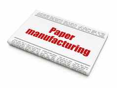 减少加工概念报纸标题纸制造业