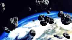 小行星关闭地球地球