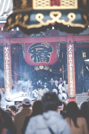 浅草寺寺红色的日本寺庙浅草东京日本