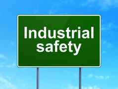 构建概念工业安全路标志背景