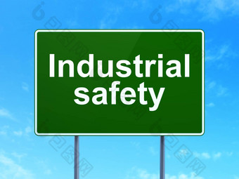 构建概念工业安全路标志背景