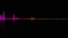 色彩斑斓的声音波背景音频概念