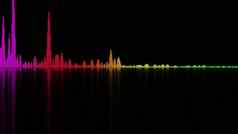 色彩斑斓的声音波背景音频概念