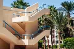 楼梯别墅酒店棕榈树埃及