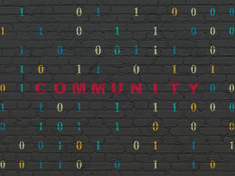 社会网络概念社区墙背景