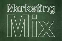 市场营销概念市场营销混合黑板背景