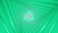 未来主义的隧道组成扭曲的三角形结束闪光