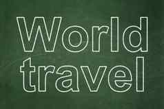 旅行概念世界旅行黑板背景