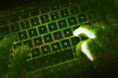 黑客黑客绿色概念