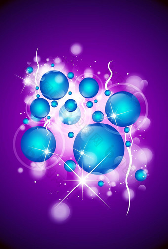 紫蓝色泡沫