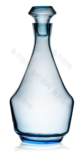 蓝色的玻璃<strong>水瓶</strong>塞