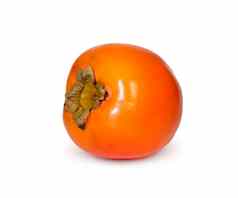 新鲜的成熟的橙色柿子