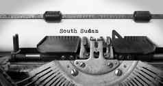 打字机南苏丹